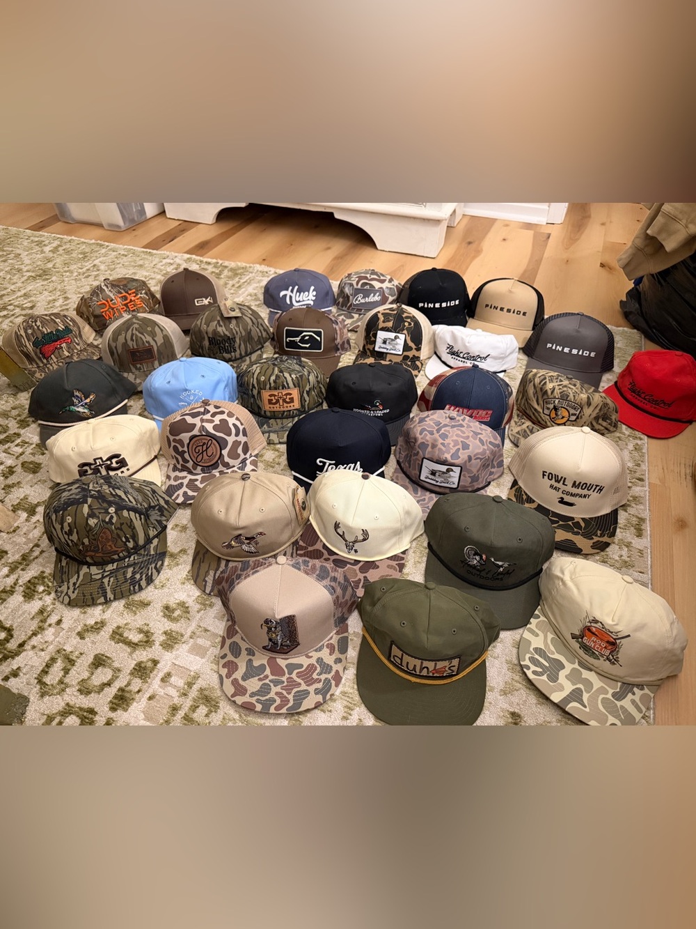 Assorted Men’s Camo/Outdoor Hats. Price range from $10-$25. Comment to claim